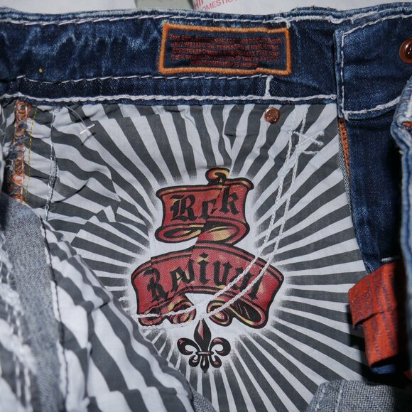 Rock Revival Men's Cypress Straight Distressed Denim Jeans Size 33x30 NEW - Picture 16 of 16